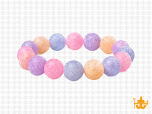 10mm Matte Mixing Jade & Quartz Bracelet 7.5", dyed [b4x94m]
