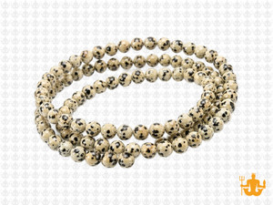 4mm Dalmatian Jasper Round Beads 15.5" natural [4b23]