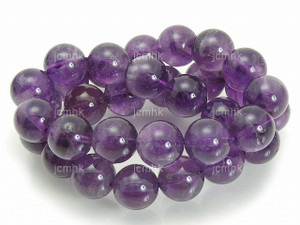 14mm Brazil Amethyst Round Beads 15.5" natural [14m1]