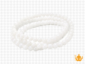 4mm White Quartz Round Beads 15.5" [4a76]