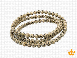 4mm Matte Dalmatian Jasper Round Beads 15.5" natural [4b23m]