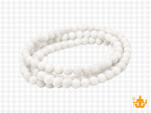 4mm Matte White Obsidian Round Beads 15.5" [4b98m]