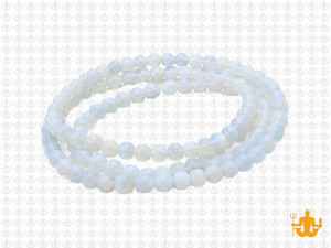 4mm Matte Moonstone Opalite Round Beads 15.5" synthetic [4a43m]
