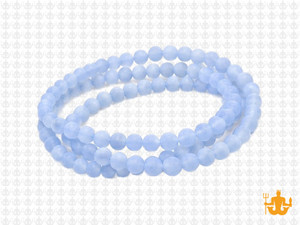 4mm Matte Chalcedony Round Beads 15.5" synthetic [4a65m]