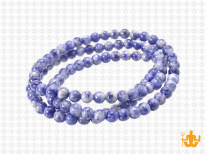 4mm Matte Denim Lapis Round Beads 15.5" natural [4b27m]