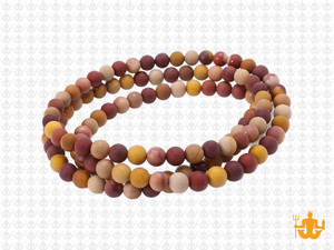 4mm Matte Mookaite Round Beads 15.5" natural [4r35m]