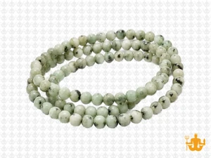 4mm Matte Kiwi Agate Round Beads 15.5" natural [4a19m]