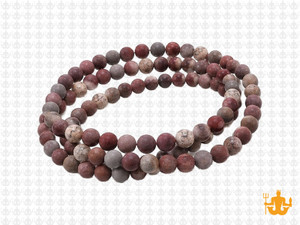 4mm Matte Leopard Skin Jasper Round Beads 15.5" natural [4b16m]