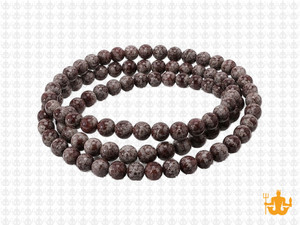 4mm Matte Brown Snowflake Round Beads 15.5" natural [4b4m]
