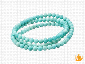 4mm Matte Amazonite Round Beads 15.5" dyed [4d51m]