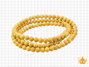 4mm Matte Yellow Magnesite Round Beads 15.5" [4tym]
