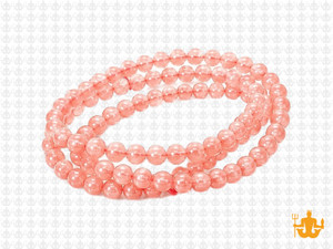 4mm Cherry Quartz Round Beads 15.5" synthetic [4a41]