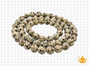 6mm Matte Dalmatian Jasper Round Beads 15.5" natural [6b23m]