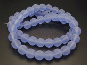 6mm Matte Blue Quartz Round Beads 15.5" synthetic [6a36m]