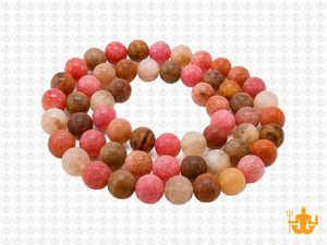 6mm Matte Fire Cherry Quartz Round Beads 15.5" synthetic [6a46m]