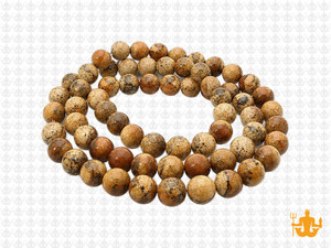 6mm Matte Picture Jasper Round Beads 15.5" natural [6b26m]
