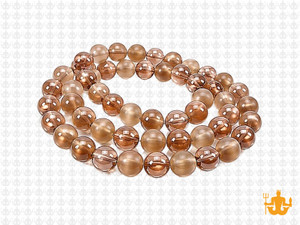 6mm Polish & Matte Smoky Quartz Round Beads 15.5" synthetic [6x37]