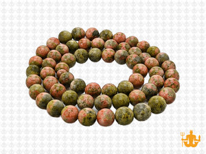 6mm Matte Unakite Round Beads 15.5" natural [6b21m]