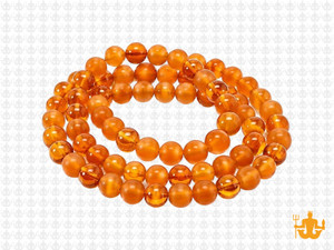 6mm Polish & Matte Topaz Round Beads 15.5" synthetic [6x23]