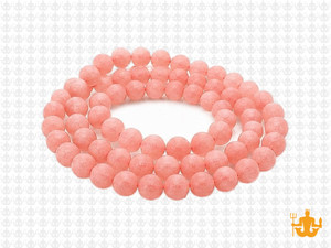 6mm Matte Cherry Quartz Round Beads 15.5" synthetic [6a41m]