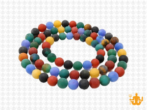 6mm Matte Mix Agate Round Beads 15.5" dyed [6d29m]