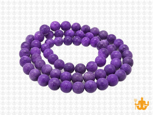6mm Matte Purple Agate Round Beads 15.5" dyed [6f14m]
