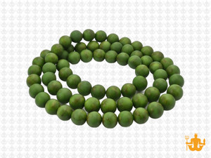 6mm Matte Green Magnesite Round Beads 15.5" [6tgm]