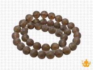 8mm Matte Smoky Topaz Round Beads 15.5" synthetic [8a8m]