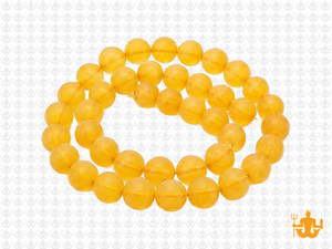 8mm Matte Topaz Round Beads 15.5" synthetic [8a7m]