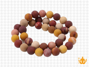 8mm Matte Mookaite Round Beads 15.5" natural [8r35m]