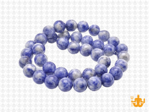 8mm Matte Denim Lapis Round Beads 15.5" natural [8b27m]