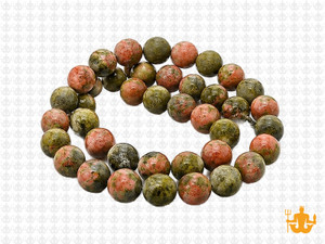 8mm Matte Unakite Round Beads 15.5" natural [8b21m]