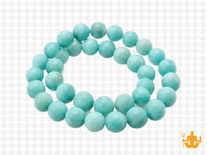 8mm Matte Amazonite Round Beads 15.5" dyed [8d51m]