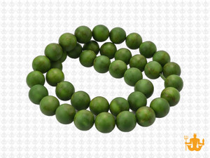 8mm Matte Green Magnesite Round Beads 15.5" [8tgm]