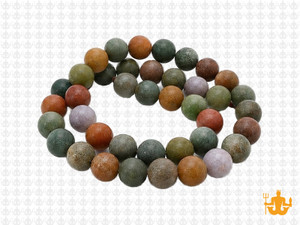 8mm Matte Blood Agate Round Beads 15.5" natural [8d1m]