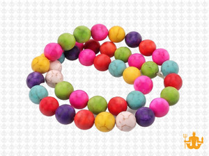 8mm Matte Mix Magnesite Round Beads 15.5" [8txm]
