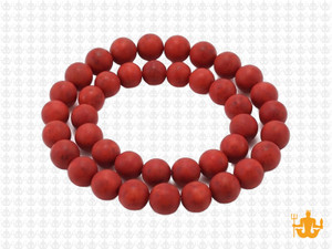 8mm Matte Coffee Magnesite Round Beads 15.5" [8tcm]