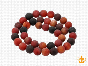 8mm Matte Agate Round Beads 15.5" natural [8d30m]