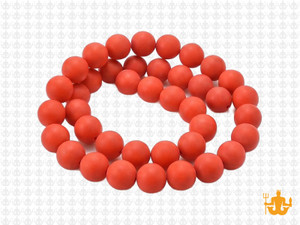 8mm Matte Orange Magnesite Round Beads 15.5" [8thm]