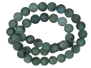 8mm Matte Labradorite Round Beads 15.5" natural [8r40m]