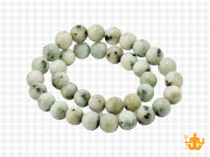 8mm Matte Kiwi Agate Round Beads 15.5" natural [8a19m]
