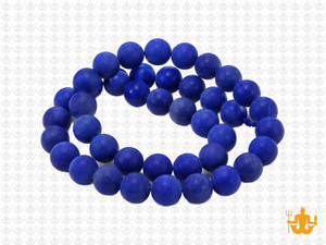 8mm Matte Lapis Jade Round Beads 15.5" dyed [8b74m]