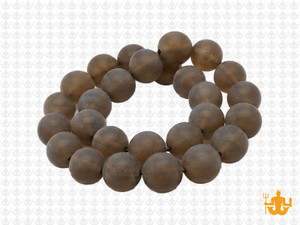 10mm Matte Smoky Topaz Round Beads 15.5" synthetic [10a8m]