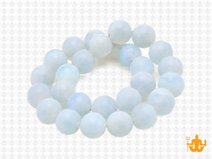 10mm Matte Moonstone Opalite Round Beads 15.5" synthetic [10a43m]