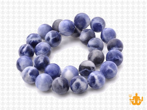 10mm Matte Sodalite Round Beads 15.5" natural [10r24m]