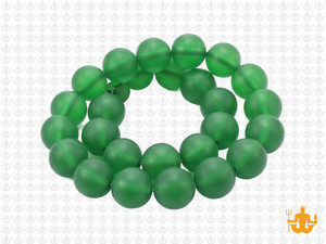10mm Matte Green Quartz Round Beads 15.5" synthetic [10a37m]