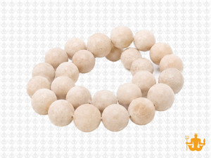 10mm Matte River Fossil Round Beads 15.5" natural [10c34m]