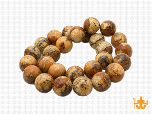 10mm Matte Picture Jasper Round Beads 15.5" natural [10b26m]