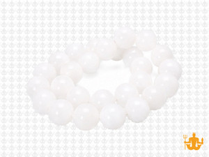 10mm Polish & Matte White Obsidian Round Beads 15.5" [10x33]