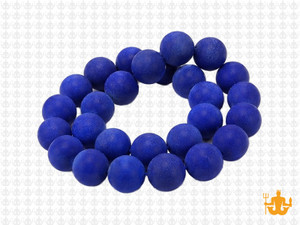 10mm Matte Lapis Jade Round Beads 15.5" dyed [10b74m]